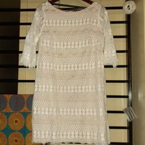 N/wo/T 14 P cream lace mini dress